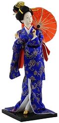 16" Blue Geisha Doll