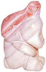 Pink Jasper Rabbit Carving