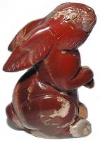Red Jasper Rabbit Carving
