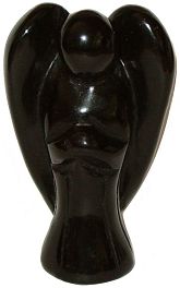 Black Obsidian Angel Carving