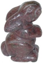 Rhodonite Rabbit Carving