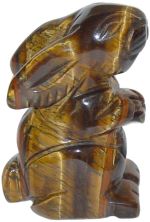 Tiger Eye Rabbit Carving