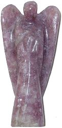 Carved Lepidolite Angel