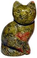 Unakite Cat Carving