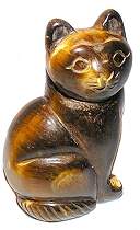Tiger Eye Cat Carving 