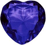 Crystal Heart Paperweight - Cobalt