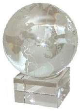 4 1/2" Crystal  Globe & Stand