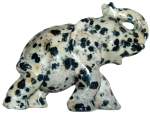 Dalmatian Jasper Carved Elephant