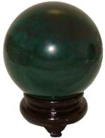 Dark Green Moss Agate Sphere