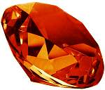 Amber Diamond Paperweight