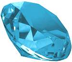 Aqua Diamond Paperweight