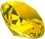 Yellow Diamond Paperweight