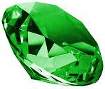 Green Diamond Paperweight