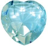 Heart Paperweight - Aqua