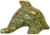 Autumn Jasper Dolphin Carving