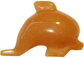 Red Aventurine Dolphin Carving