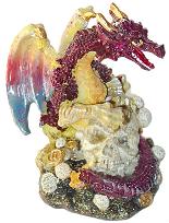 Red Glitter Dragon on Skull $5.95l