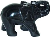 Black Obsidian Carved Elephant