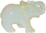 Opalite Elephant Carving 