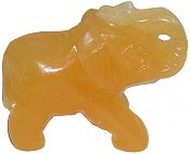 Yellow Jade Carved Elephant