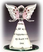 Love Mom Glass Angel