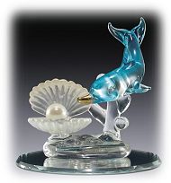Glass Dolphin with Pearl