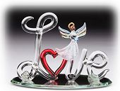 Glass Angel on Love Heart
