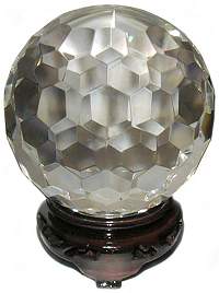 Quartz Facet Crystal  Ball