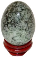 Tree Agate Egg with Stand