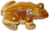 Tiger Eye Frog Carving