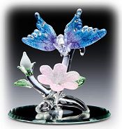 Glass Butterfly on Pansy