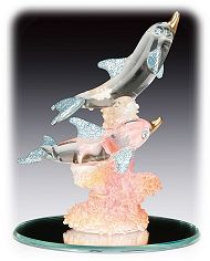 Dolphins Surf Waves Figurines