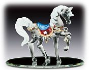 Glass USA Horse Figurine