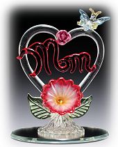 Butterfly and Mom Heart Figurine