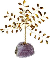 Tiger Eye Gemstone Tree