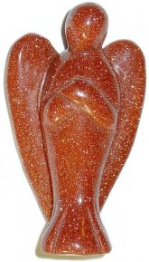 Goldstone Angel Carving