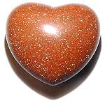 Red Goldstone Heart 