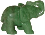 Green Quartz Carved Elephant