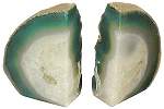 Green Agate Bookends