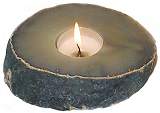 Green Agate Candle Holder