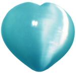 Aqua Cat's Eye Heart