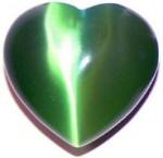 Emerald Cat's Eye Heart
