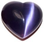 Navy Cat's Eye Heart