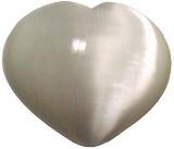 Silver Cat's Eye Heart