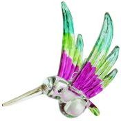 Violet Glass Hummingbird Suncatcher