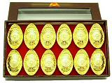 12 Feng Shui Gold Ingots