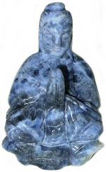 Sodalite Kwan Yin Carving