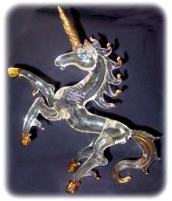 Large Unicorn Glass Figurine