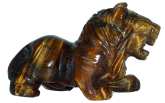 Tiger Eye Lion Carving