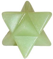 Carved Pale Jade Merkaba